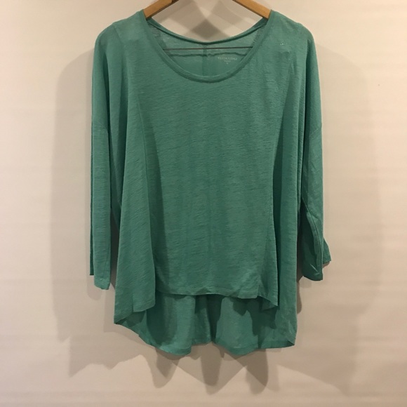 Eileen Fisher | 100% linen green Top M - Picture 4 of 5